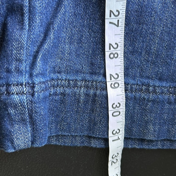 PILCRO Denim Wide Leg Cargo Jean Utility Dark Wash High Waist Organic Sz 16 - Picture 15 of 16